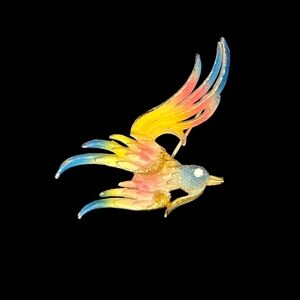 Vintage Marselle Bird of Paradise Brooch